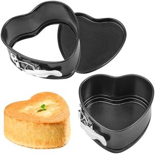Webake Springform Pan 4 inch Heart Shape Mini Cheesecake Pan Set of 2, Cake Pan Heart Baking Pan Accessories of Instapot Pressure Cooker Air Fryer