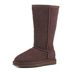 AUSLAND Women's Tall Boots Half-boots Winter Mid-calf Snow Boots Waterproof Classic 5.5US 5115 Chocolate 36EU