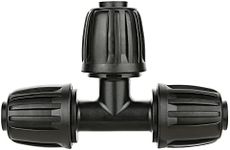 La Farah 1/2" Drip Irrigation Fittings, Lock Barbed Tee Connectors fit Most Rain Bird,Orbit 1/2 inch PE Tubing(1/2" ID x 0.65" OD), Anti-Drop Straight Tee for Irrigation Tubing -Pack of 10