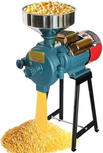 NAIZEA Electric Grain Mill Grinder Corn Grinder, 3000W 110V Commercial Flour Mill Machine with Funnel, Feed Grinders for Corn, Wheat, Rice, Cereals,Molino de Maiz Electrico (Dry Grinders)
