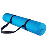 TREMAX UK Non Slip Yoga Mat with Carry Strap & Bag Gym Mats Home Workouts HiiT & Yoga Fitness Mat Pilates Mat, Exercise Mat, Gym mat, Yoga Mats for Women & Men, 183cm x 61cm X 0.6cm (Sky Blue)