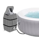 okcool Hot Tub Spa Heater Pump Cover,Inflatable Hot Tub Pump Cover,Suitable for Most Hot Tub Spa Heater Pump on Market (Grey,Square), 5016-GREY