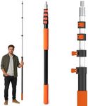 AgiiMan 26FT Reach Telescoping Pole - 5 to 20FT Extension Pole, Portable Aluminum Telescoping Rod with Easy Flip Lock, Paint Roller Extension Poles for Paint Dusting, Window Cleaning