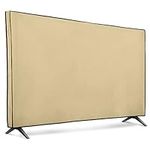 kwmobile Dust Cover for 65" TV - Fabric Case TV Protector for Indoor Flat Screen TVs - Beige