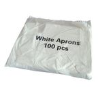 Disposable White Flat Pack of 100 Aprons