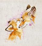 Lucas Cross Stitch Kit Foxes