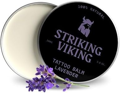 Striking Viking Tattoo Aftercare Tattoo Balm Lavender Scent (3.5oz) - Tattoo Cream for Moisturizing & Healing Tattoo Care Balm for Colour Enhancement & Brightening - Tattoo Aftercare Balm Stick