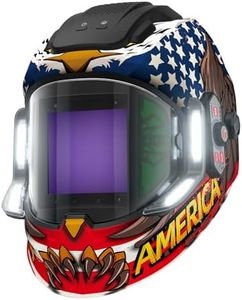 ANDELI Welding Helmet with 4 LED Light, Panoramic Large Viewing Screen 3.94"X3.74" True Color Auto Darkening Welding Helmet, 4 Arc Sensor 4/5-9/9-13 Type-C Charging