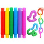 CALIST Stocking Stuffers | 24 Pop Tubes | Imaginative Play & Stimulating Creative Learning | Toddler Toys Stocking Stuffers for Kids Boys (Pack of 1)