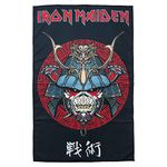 Iron Maiden Senjutsu Samurai Eddie Textile Flag Black