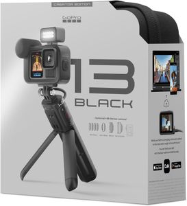GoPro HERO13 Black Creator Edition – Camera Kit with Volta Grip, Media Mod, Light Mod, Enduro Battery, Carry Case