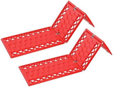 DEDC Foldable Car Tire Traction Mat Pad, Winter Tire Tracks Jack Board Grips, Go Treads Foldable Road Chews Tire Emergency Traction Mats Aid Kit Accessories for Ice/Snow/Sand/Beach Escape (2-Pack)