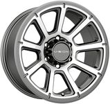 Vision 353 TURBINE Custom Wheel - 16x8, 0 Offset, 6x139.7 Bolt Pattern, 110mm Hub - Gunmetal with Machined Face Rim