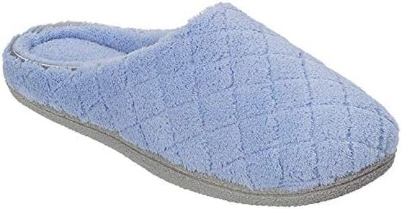 Dearfoams Womens Quilt Memory Foam Clog Slippers X-Large Iceberg Blue