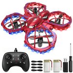 Spider Mini Drone for Kids Beginners - Cool Toss to Go RC Quadcopter with LED Lights, 3D Flips, 2 Rechargeable Batteries, Headless Mode, 3 Speed Mode, Obstacle Avoidance Function, Indoor Outdoor Toys