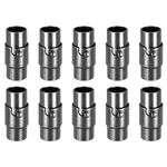 uxcell Leather Cord End Clasp, 10Pcs 6mm Hole Leather Clasps, Cord End Caps Closures Leather Cord Buckle for Jewelry Making DIY Supplies Crafts, Black