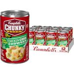 Campbell's Chicken Corn Chowder Healthy Request Chunky Soup, 19 OZ (Pack of 12)