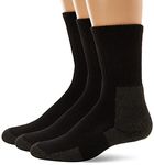 Thorlos KX Max Cushion Hiking Crew Socks, Black (3 Pair Pack), Medium