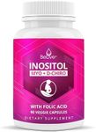 Myo-Inositol & D-Chiro Capsules with Folic Acid for PCOS | Prenatal Fertility Supplements for Women | Vitamin B8 | Improves Hormonal Balance & Supports Ovarian Function | 40 to 1 (90 Count)