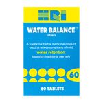 HRI Water Balance - to Relieve Symptoms of Mild Water Retention. with Dandelion Root, Uva Ursi and Buchu Leaf Extract. 1 Pack. 60 Tablets