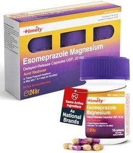 TIME-CAP LABS, INC. Timely Esomeprazole Acid Reducer 42 Capsules - Compared to Nexium 24HR - Delayed Release Esomeprazole Magnesium 20mg - Heartburn Medicine for 24hr Relief and Acid Reflux Control