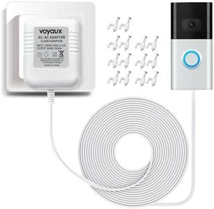 24V Doorbell Transformer, AC Adapter for All Ring Video Doorbell Versions, 18ft Long C Wire Power Supply, Compatible with Ring, Nest, Wyze, and Eufy Doorbells –Pure Copper Enameled Wire Design
