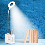 Pick Ur Needs Rechargeable Study Table Lamp for for Students for Study Table/Desk Lamp Touch Control (Ring Shape Flexible Lamp) White