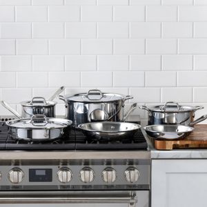 All-Clad Stainless Steel Cookware Set – Durable 5-Piece Pots & Pans