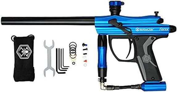 Kingman Spyder Fenix .68 Cal Electronic Paintball Gun with Eyes - Semi Auto & Ramping Fully Automatic (Gloss Blue)
