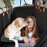DoggieDome Back Seat Extender for Dogs, Hard Bottom Dog Car Seat Cover for Back Seat Protector, Waterproof Dog Backseat Cover for Car, Foldable Dog Hammock for Car Travel Accessories