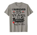 25th Wedding Anniversary For Her and Him Couples T-Shirt