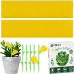 Fruit Fly Traps, Triitech 50 Pack Yellow Sticky Fly Traps, Flying Insect Traps, Plant Fly Stickers for Indoor and Outdoor (45pcs Fly Trap +5pcs Branch)