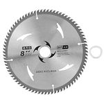 Circular Saw Blade, Hard Alloy Carbide Wood Chipboard Plywood Cutting Disc 8 Inch for All Cutting Softwood, Hardwood, Chipboard (80T)