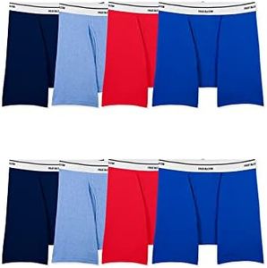 Fruit of the Loom Leggeri in Misto Cotone Attivo Corti, Boxer da Uomo, Confezione da 8, Colori Assortiti
