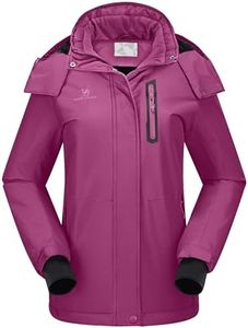 CAMEL CROWN Women's Ski Jacket Waterproof Warm Winter Snow Coat Hooded Mountain Outdoor Windbreaker Windproof Jacket