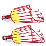 Suwimut 2 Pack Fruit Picker Basket Head, Fruit Harvesting Tool for Gathering Apple Mango Orange Avocados Lemon Peach, Fruit Tree Grabber Tool with Foam Cushion to Prevent Bruising (Pole Not Included)