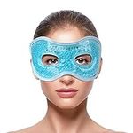 NEWGO®Cooling Eye Mask Reusable Hot Cold Therapy Gel Eye Mask with Soft Plush, Relief for Puffy Eyes, Dark Circles, Migraine, Headache, Sinus Pain - Blue