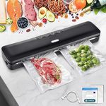 AOSION Vacuum Sealer Machine,Automatic Food Sealer for Food,Food Vacuum Sealer Automatic Air Sealing System for Food Storage Dry and Moist Food Modes with 15 pcs Sealer Bags,LED Indicator Lights,