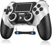 Wireless controller for PS4, P4 controller compatible p4 / 3/pro/slim/pc, wireless P4 controller with dual vibration, 6-axis gyro sensor, Turbo, type-c port, Macro Programming [Latest upgrade]