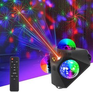 Disco Ball Light for Parties, Party Dj Lights 3 Magic Ball Sound Activated Strobe Stage Disco Dj Light with Remote Control for Home Karaoke Dance Birthday Wedding Club Party Decoration