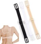 Creamlin 3 PACK Non Slip Elastic Bra Strap Clips Holder Adjustable Concealing