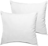 Sleep Restoration Pillow Inserts - Set of 2, 18x18 Inch, White, Square Throw Pillow Insert for Couch, Bed, Living Room, Outdoor - Decorative Pillows