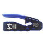 VCE RJ45 Crimper Pass Through, Ethernet Crimping Tool for Cat6 Cat7 Cat5 End Pass-Thru Connector, Support Stripping & Cutting