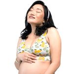 &Circus Maternity Bra | Nursing Bra for Women | Pull Down Feeding Bra | Non Padded Bra for Women Slip On | Tencel Micromodal | Lemon Crush, 2XL
