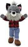 Playtime by Eimmie Plushible Rag Doll - Soft Dolls for Baby Girls Boy Toddler & Infants - Wolf/Werewolf Stuffed Animal - Washable Fabric - Big Bad Wolf Toy - Sensory Toys, 14 Inch Big Bad Wolf Stuffy