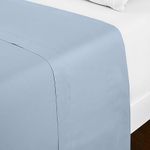 Mellanni Twin XL Flat Sheet - Hotel Luxury 1800 Bedding Cooling Top Sheet - Softest Sheets - Wrinkle, Fade, Stain Resistant - 1 Twin XL Flat Sheet Only (Twin XL, Blue Hydrangea)