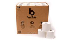 Bumboo Bamboo Toilet Roll 48 Pack | Toilet Paper 3 ply, 300 Sheets | Bulk Toilet Rolls | Plastic-Free, Soft, Strong, Sustainable & Biodegradable Loo Roll