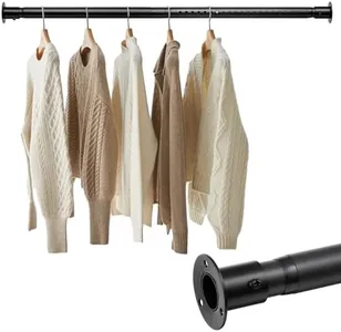 Closet rods for hanging clothes, 17 to 96 Inch Adjustable Closet Rod Heavy Duty Closet Hanging Rod Metal Closet Garment Organizer Rack,Shower Curtain Rods for Closet Wardrobes