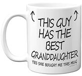 Stuff4 This Guy Has The Best Granddaughter Mug - Granddaughter Gifts, 11oz Ceramic Dishwasher Safe Coffee Mugs - Grandad Gifts for Birthday, Christmas Fathers Day Presents, Premium Cup - Made in UK