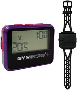 Gymboss PLUS Interval Timer and Stopwatch Watch Strap - Bundle (Violet/Pink)